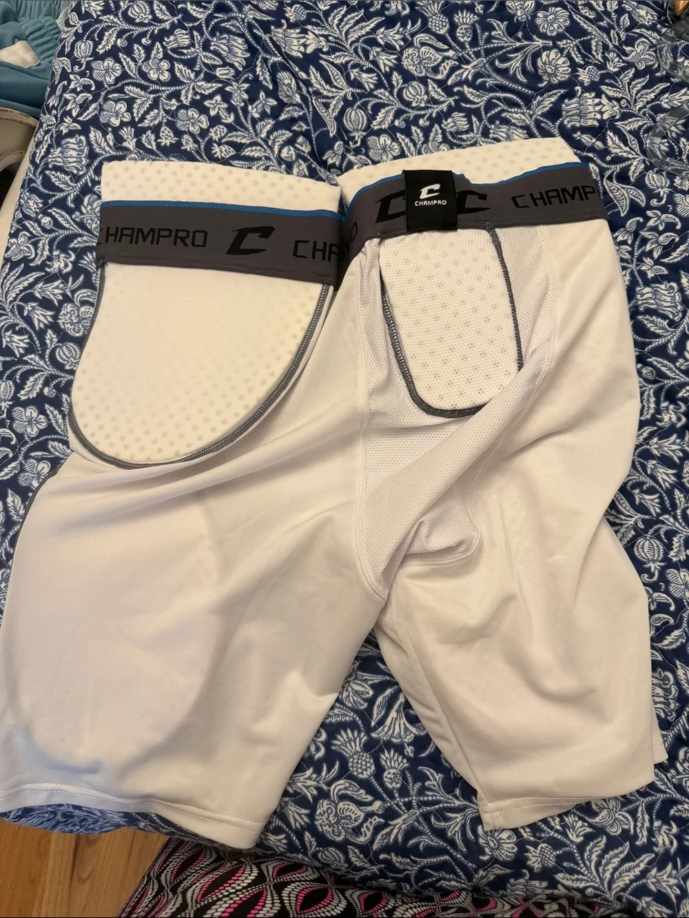 3 Available - Champro Men’s White Padded Girdle – Protective Performance Support